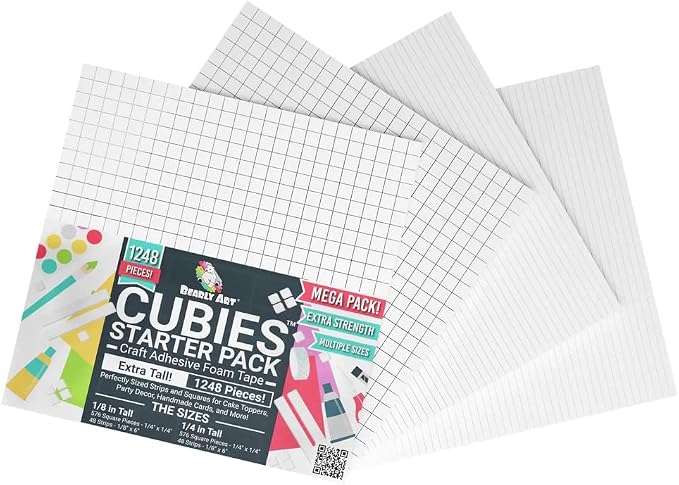 Bearly Art Cubies Polar Collection Adhesive Foam Tape Squares & Strips