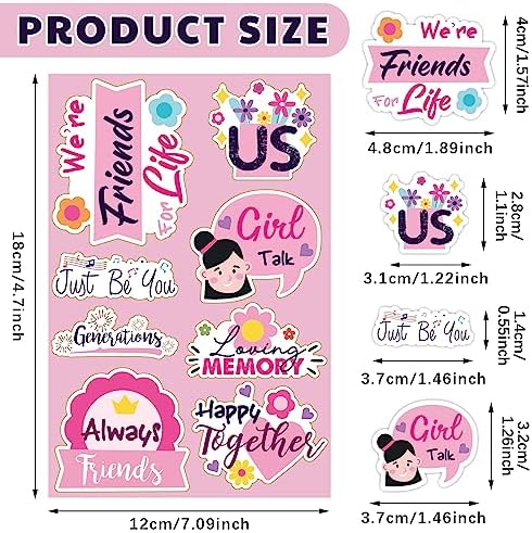 Qilery 60 Sheets Family Scrapbook Stickers Bulk