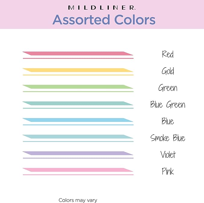 Zebra Pen MILDLINER No Bleed Highlighter, Assorted Colors, Dual Tip, 8-Pack