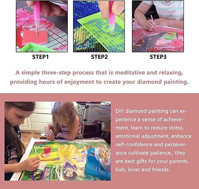 EIBEILI Diamond Painting Kits for Adults DIY 5D Diamond Art Paint with Round Diamonds Full Drill Gem Dog Art Painting Kit for Home Wall Decor Gifts 12x16inch