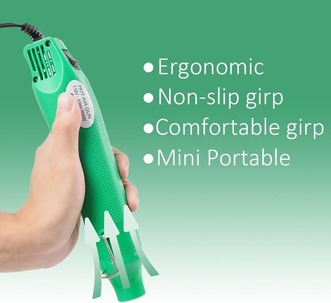 Heat Gun 300w, Handed Hot Air Gun for Crafting and DIY (Green)