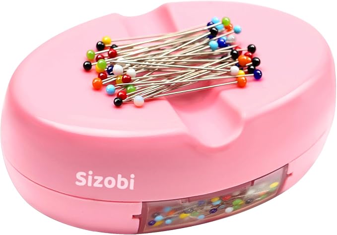 Sizobi Magnetic Pin Holder Cushions with 100 Pcs Ball Head Straight Pins