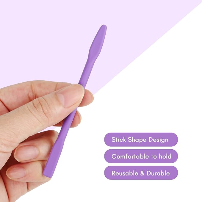 Gartful 6pcs Silicone Resin Stir Sticks, Reusable Silicone Stirring Rods, Epoxy Stir Sticks Craft Tools for Mixing Resin, Paint, Liquid, Making Glitter Tumblers, Orange White & Yellow Pink Blue Purple