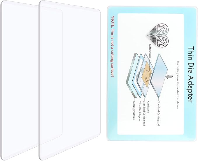 BAOFALI 3 Pcs/Set Standard Cutting Pads and Thin Die Adapter for Die Cutting Machine for Die Cutting Machine; Polycarbonate Cutting Pads