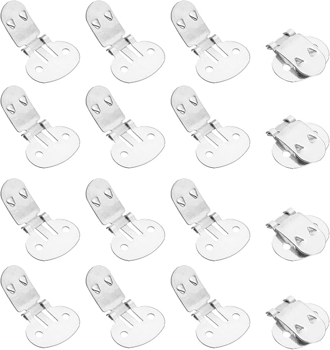 Stainless Steel Flat Blank Shoe Clips, Flat Blank Shoe Clips Bulk Supplies Metal Embellishments for DIY
