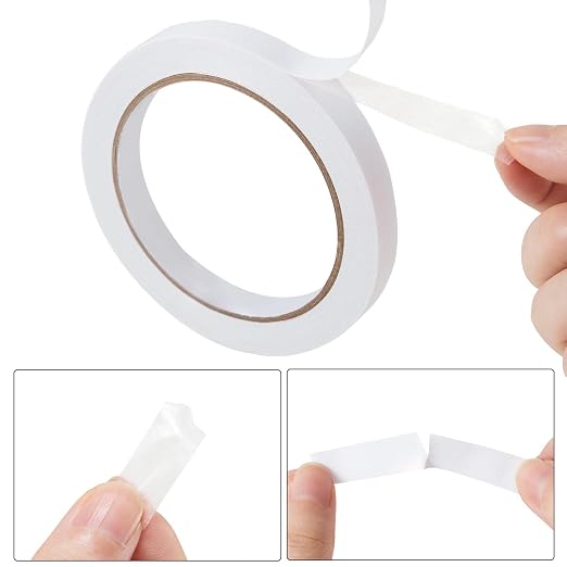 1/2" 2 Rolls Double Sided Adhesive Sticky Tape for Arts, DIY, Crafts, Photography, Scrapbooking, Card Making, Gift Wrapping, Office School Stationery Supplies, Home Supplies(Width: 12mm)