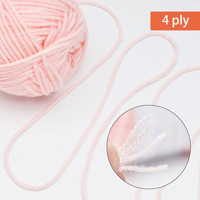 NICEEC 300g Soft Assorted Colors Yarn 100% Acrylic 870yds -Series 18