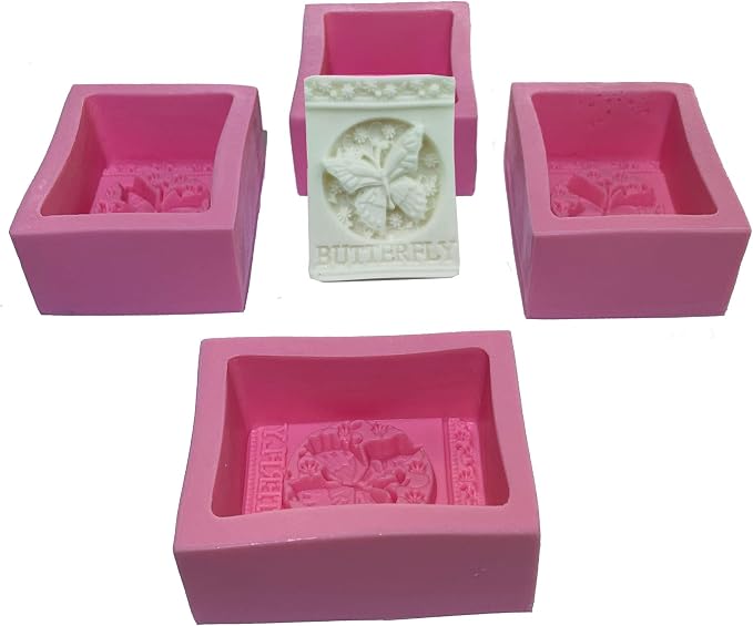 Natural Tree Flowers Silicone Soap Mold for Natural Skincare Soap Making, DIY Skincare Products & Small Business Soap (Butterfly)