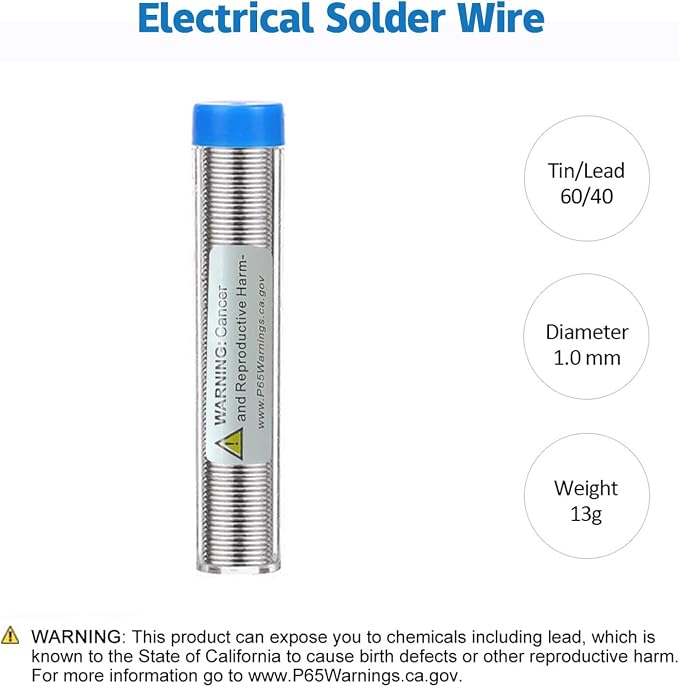 LDK Soldering Iron Kit Electric 60W 110V Adjustable Temperature Soldering Gun Welding Tools, 5pcs Replacement Tips and Solder Wire (Basic)