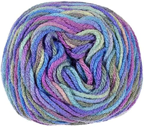 Craft County Size 4 (Medium) 100% Acrylic Fiber Yarn – Variety of Color and Pattern Options – for Crochet, Knitting, and Weaving (Monet Print)