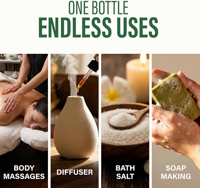 Kukka 100% Pure Wintergreen Essential Oil for Skin, Diffuser, 3.4 Fl Oz | Undiluted Wintergreen Oil for Cooling Massage Blends, Post-Workout Aromatherapy, Diffuser & DIY Soap Making