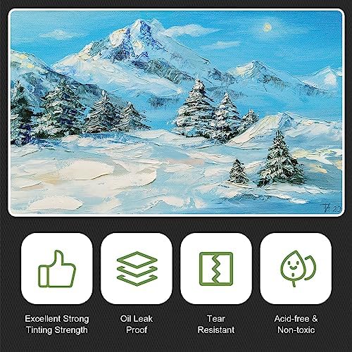 Ctosree 2 Pack Stretched Canvas for Painting, Large Black Cotton Art Large Triple Primed Profile Blank Canvases for Watercolor Acrylics Oil Painting(24 x 36 Inch)