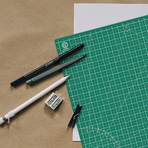 KC GLOBAL A2 (24"x18") Self-Healing Cutting Mat (Dark Green) - Sturdy, Reversible, Eco-Friendly, Non-Slip. Premium Desk Mat for Crafters, Quilters, and Hobbyist