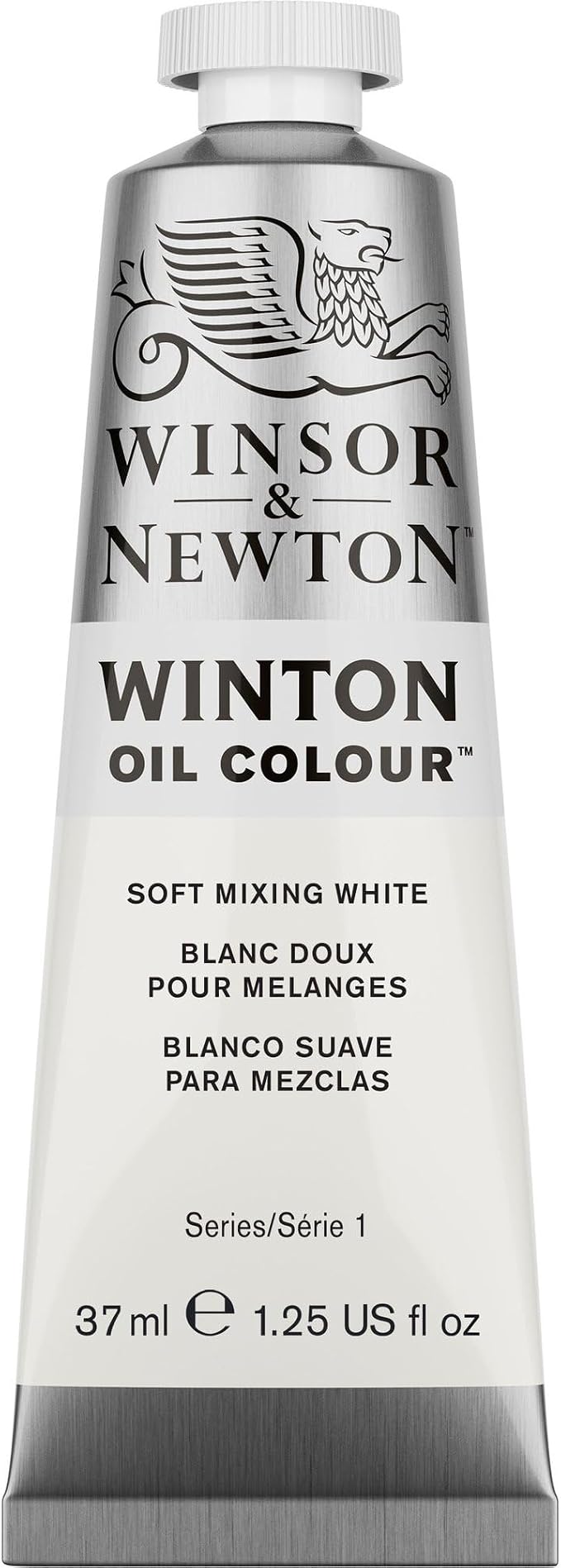 Winsor & Newton Winton Oil Color, 37ml Tube, Soft Mixing White | High-quality pigments, Durable, Lightfast, Permanent, Uniform Consistency, Great Pigment Load