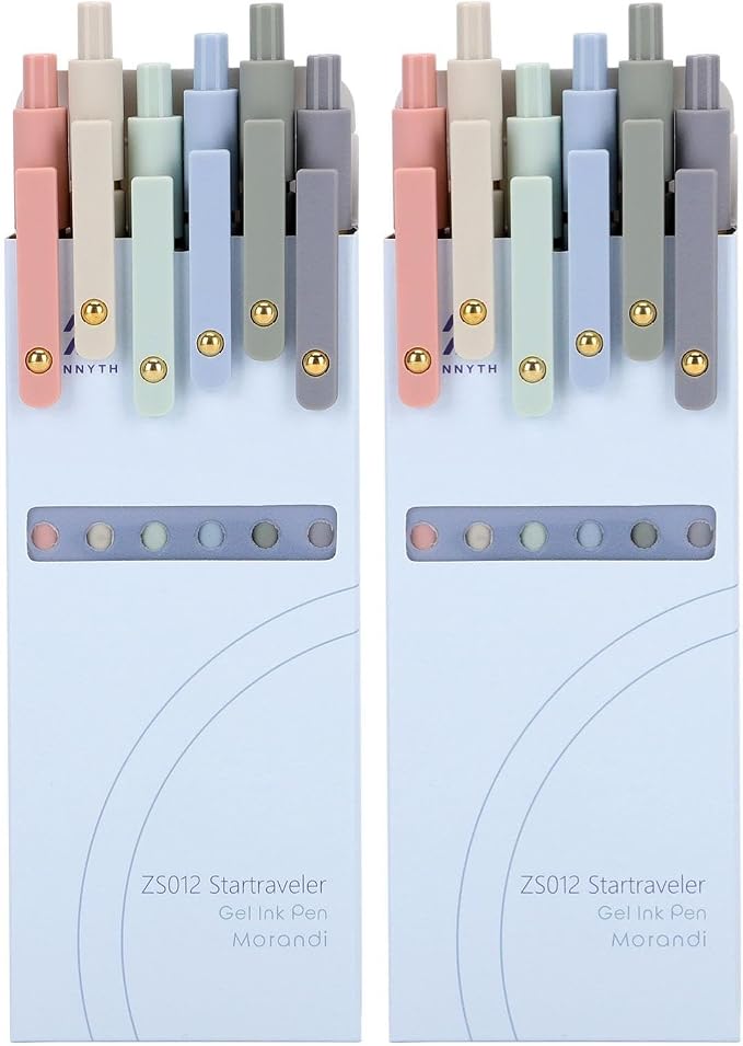 Ddaowanx Gel Pens Set,12 Pcs 0.5mm Retractable Quick Dry Blue Ink Pens