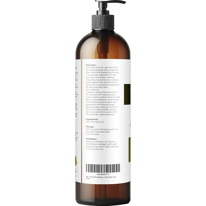 velona Olive Pomace Oil - 8 fl oz, Solvent Extracted, Refined, with Pump