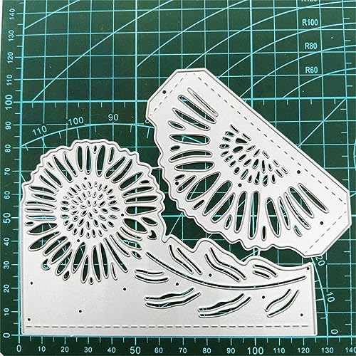 Scrapbooking Die-Cuts for Card Making, Christmas Metal Cutting Dies, Paper Craft Punch Template, Background Embossing Stencils, DIY Album Décor (Flower-14x11.5cm)