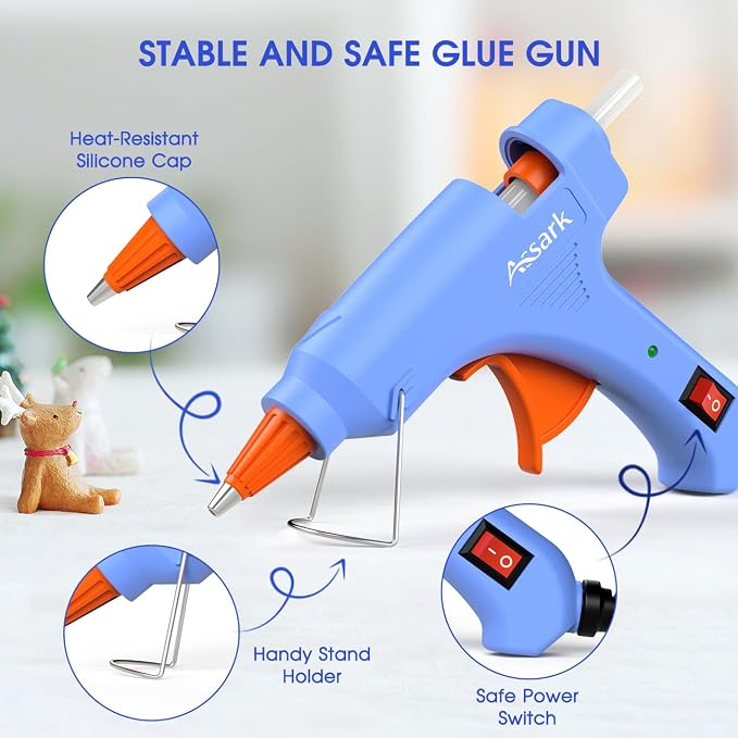Assark 30W Mini Hot Glue Gun Kit with 30 Glue Sticks