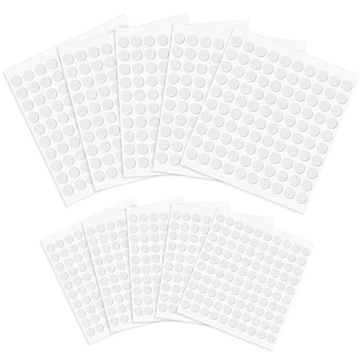 10 Sheet Foam Dots Double-Sided 1000 Pcs Round Adhesive 3D Craft Foam Tape for Scrapbooking Mini Foam Stickers for Art Crafts DIY Handmade Card Making (0.3 inch & 0.4 inch)