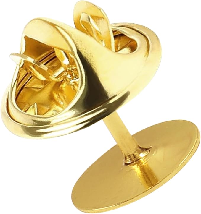 50 Pairs Gold Pin Backs Replacement