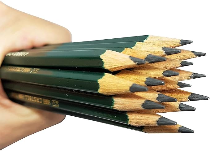 Faber-Castell Castell 9000 Graphite Pencils, 8B Pre-Sharpened for Sketching, Shading, and Drawing, Box of 12