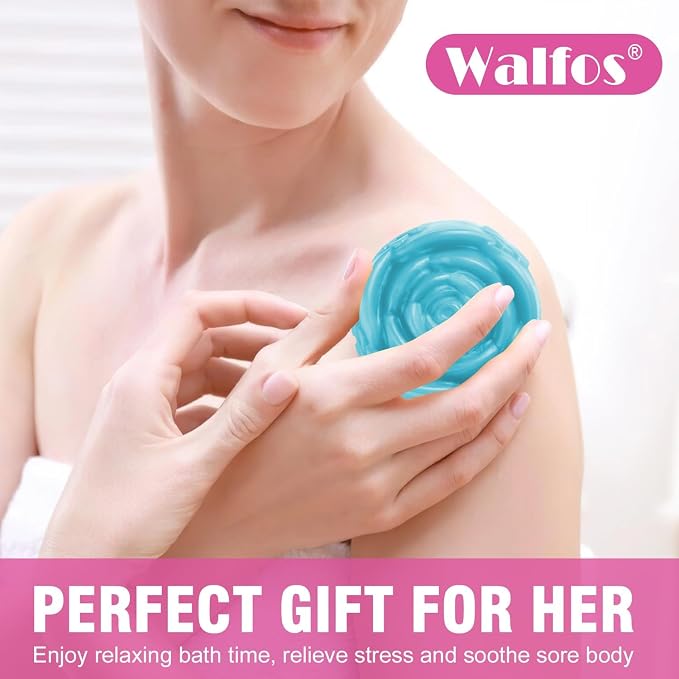 Walfos Rose Ice Cube Mold 2.8 Inch,Soap Mold, Make 12 Cute Flower Shape Ice. BPA Free and Dishwasher Safe.Release Easily.Perfect for Soap Cocktails Juice Whiskey Jelly Chocolate etc.(Set of 2 Pink)