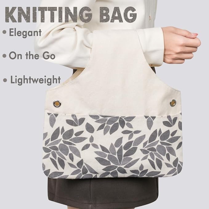 TOGETRUE Yarn Bag, Knitting Crochet Tote Bag, Yarn Storage Bag Organizer