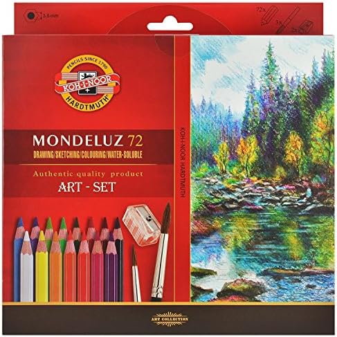 Koh-i-noor Mondeluz Aquarell Drawing Set. 72 Colored Pencils.