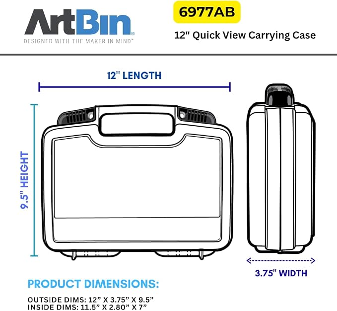 ArtBin 12-Inch Quick View Deep Base Carrying Case, Translucent