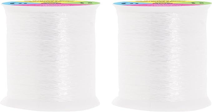 Mandala Crafts Metallic White Embroidery Floss for Sewing, 218 Yard Spool