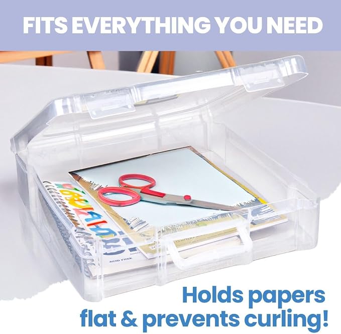ArtBin 4-Piece Scrapbook Storage Set, Two 12x12 and Two 6x6 Boxes