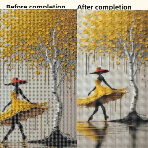 Diamond Art Kits for Adults,Abstract Lady Tree Diamond Painting Kit