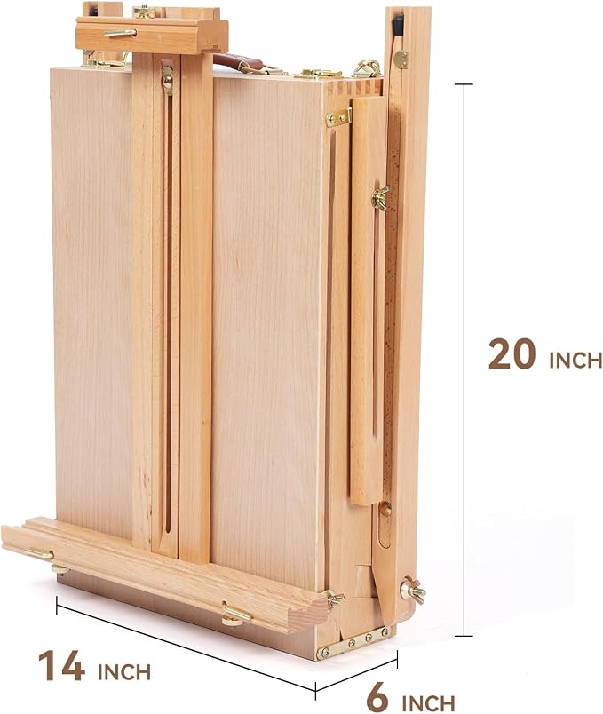 PHOENIX Complete Artist Oil Painting Set with Beechwood Foldable French Box Easel