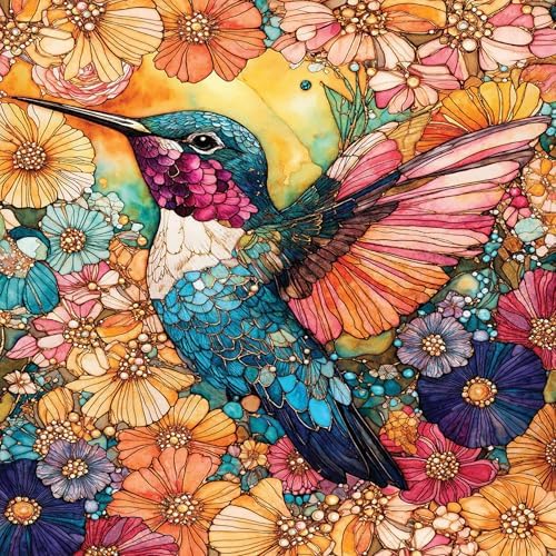 Xylogist Hummingbird Diamond Art Kits for Adults 14x14 Inch