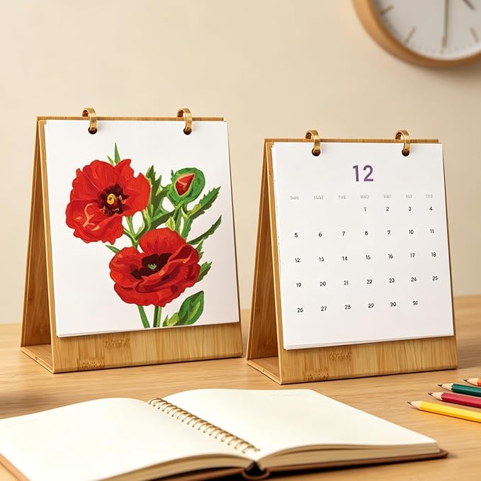 Lnjsipam Paint by Numbers Calendar 2027 - Flower Paint with Number for Gift | Flower Paint by Numbers Calendar, Easy DIY Calendar, Unique Gift for New Year, Flower Paint by Number Kit for Adults