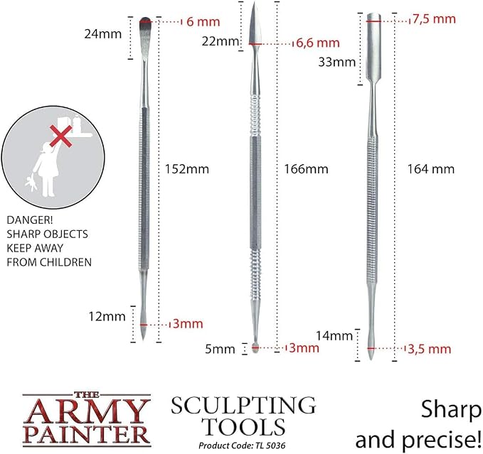 The Army Painter, Sculpting Tools, set of three tools