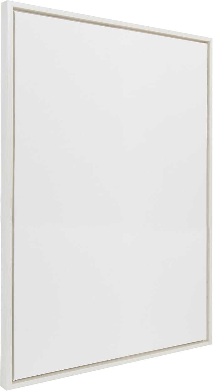 Kate and Laurel Sylvie Blank Framed Canvas Wall Art, 28x38 White, Modern Empty Canvas for Paint-Your-Own Art, Premium Canvas Already Framed