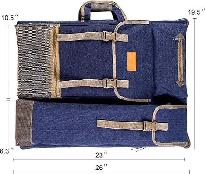 TRANSON Art Portfolio Case Artist Backpack Canvas Bag Large 26” x 19.5”