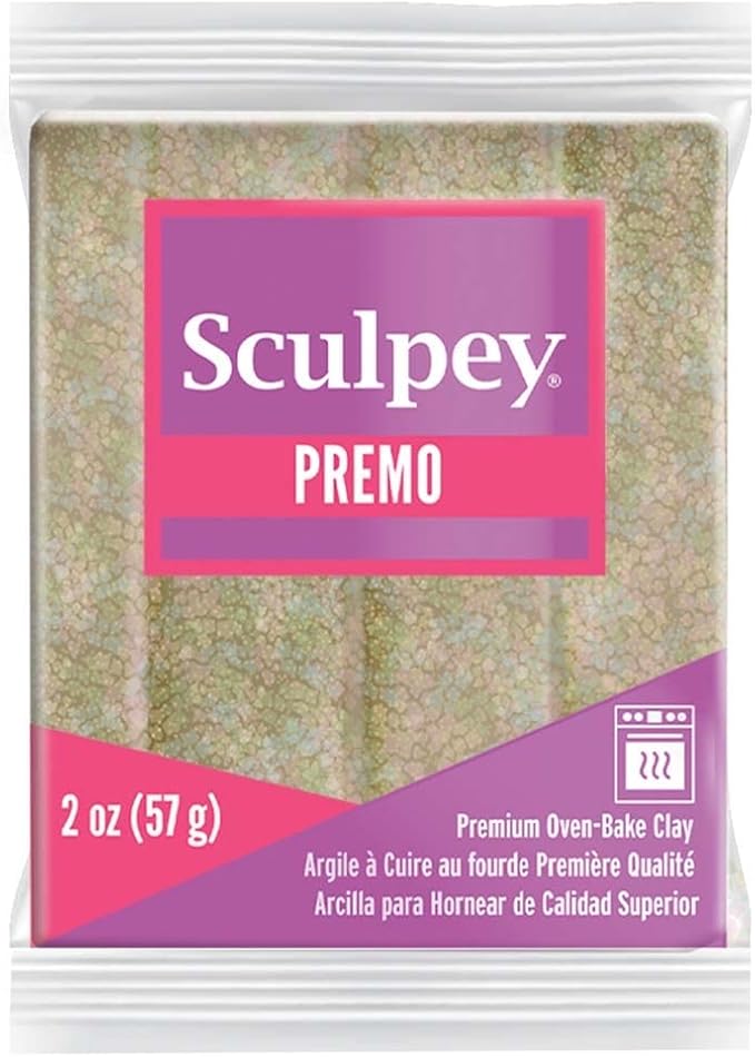 Polyform Sculpey Premo Polymer Oven-Bake Clay, Opal, Non Toxic, 2 oz. bar, Great for jewelry making, holiday, DIY, mixed media and home décor projects. Premium clay great for clayers and artists.