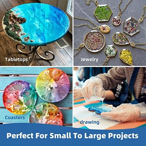TAKIMO 1 Gallon Crystal Clear Epoxy Resin Kit, Bubble Free Self-Leveling Resin for Art, Crafts, Coating & DIY Projects, High Gloss 1:1 Epoxy Resin for Beginners & Pros