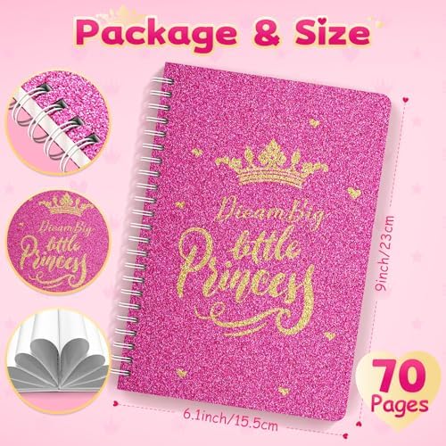 ADUSRIZ Princess DIY Journal Kit for Girls Gift for 8-12, 50 Pcs Scrapbook & Diary Supplies Set, Journaling Art Crafts Kit with Storage Case, Birthday Gifts for Teen Girls Craft Sets.