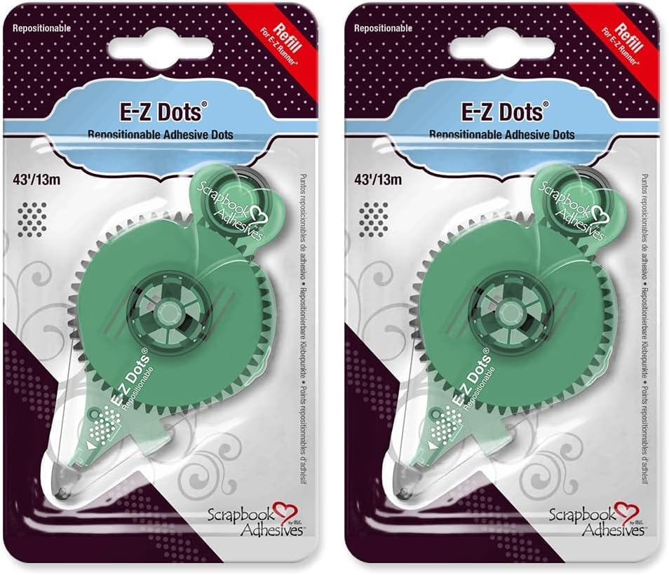 Scrapbook Adhesives By 3L, E-Z Dots Repositionable Refill, 43-Feet (Pack of 2)