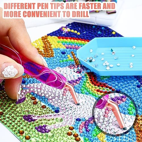 Fuutreo 23 Pcs Diamond Art Tool Kit, Diamond Painting Pens Kit,Cute Colors