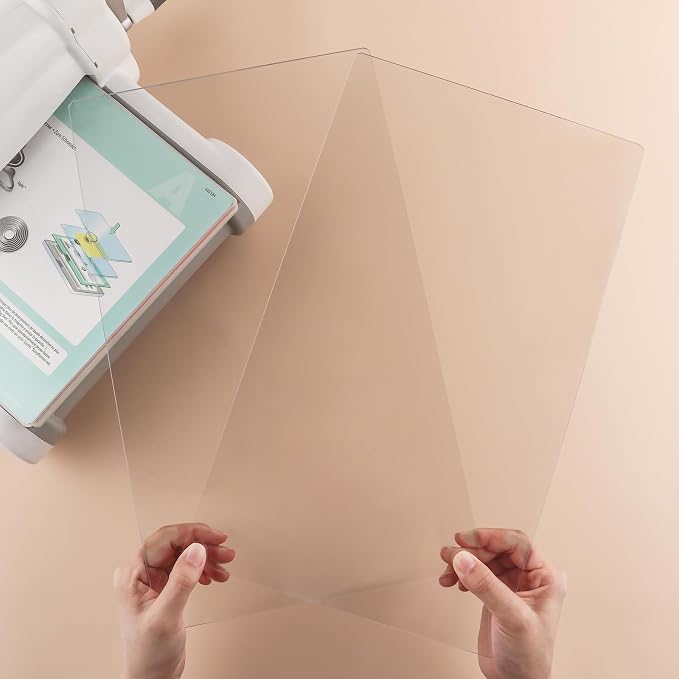 2Pcs/1 Pair Cutting Pads Compatible with BSP & BS Switch Plus Die Cutting Machine,Clear Polycarbonate Plastic Cutting Plates,Pads Die Cutting Plates for Embossing Crafting （12 3/4 x 8 3/4 x 1/8 inch）