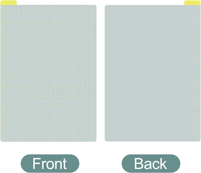Thenshop 5 Pack A6 Gray x Yellow Pencil Board Reusable Notebook Accessory, Flexibility Layout Grids with Ruler Scale