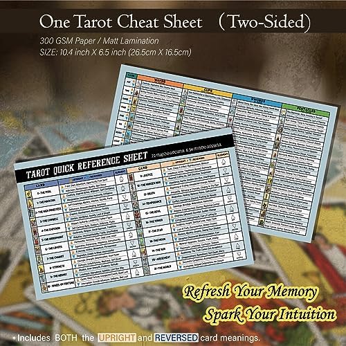 Joyppy Tarot Stickers for Journaling - 336 PCS Mini Tarot Card Stickers for Beginners - 1.25" x 0.78" - Tarot Journal Stickers Based on Rider Waite Tarot Deck, Tarot Cheat Sheet Included