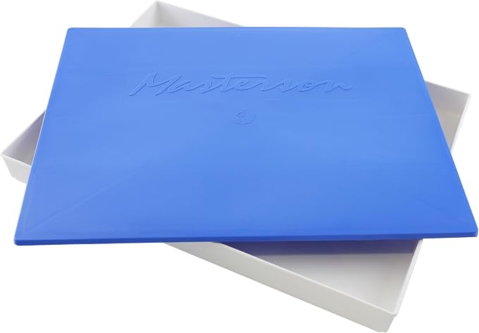 Masterson Palette Seal 12 x 16 in | Keeps Wet Paint Fresh for Weeks, Oil or Acrylic Painting Palette with Lid, Seal, Blue Lid Box, Made in USA