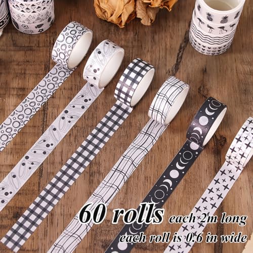Decorative Washi Tape for Journaling Scrapbooking, Geometric Floral Star