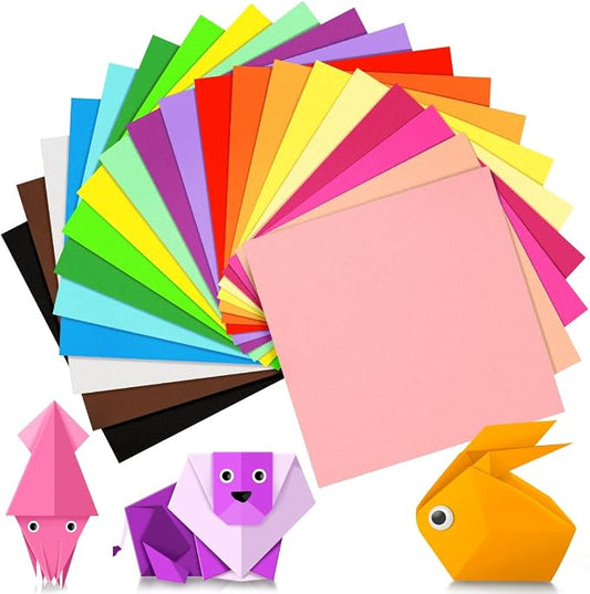 IOOLEEM Origami Paper, 200 Sheets 20 Colors, 6 Inch Square, Double Sided Colored Paper for Crafts DIY Party & Decoration