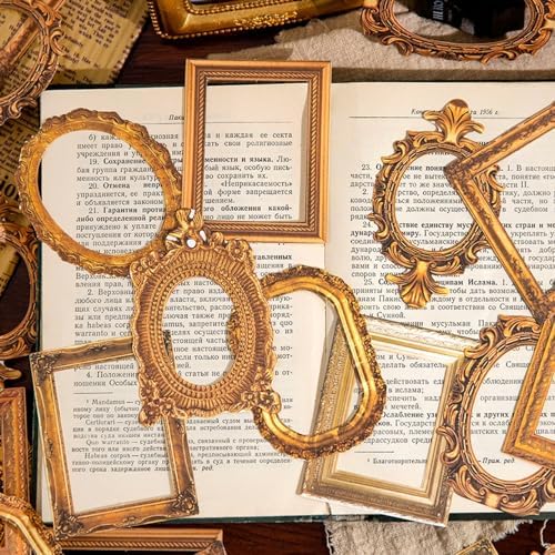 30Pcs Vintage Scrapbook Paper Photo Frame for Scrapbooking Junk Journal Collage Diary Embellishment DIY Photo Album DIY Craft Decoration, 10 Patterns (YSDC2)